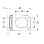 Унитаз подвесной Geberit Smyle Square 500.685.01.1 Rimfree, с сиденьем Soft Close (Sandwich)