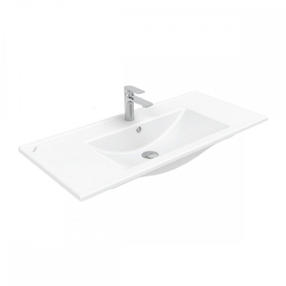 Тумба Creavit Alinda AD0100.10.PB 100 см с раковиной SU, белый