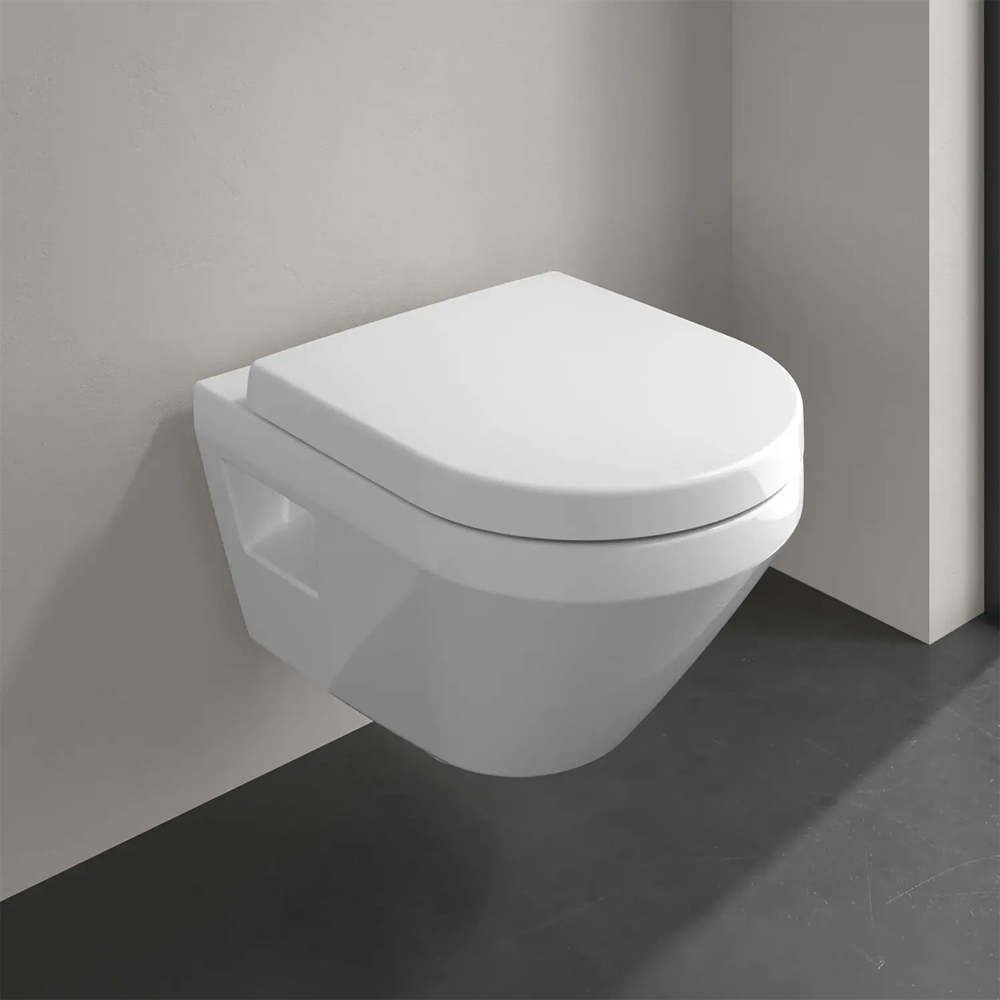 Унитаз подвесной Villeroy&Boch Architectura 5684CL01 с крышкой Soft Close и смывом Twistflush, белый глянец
