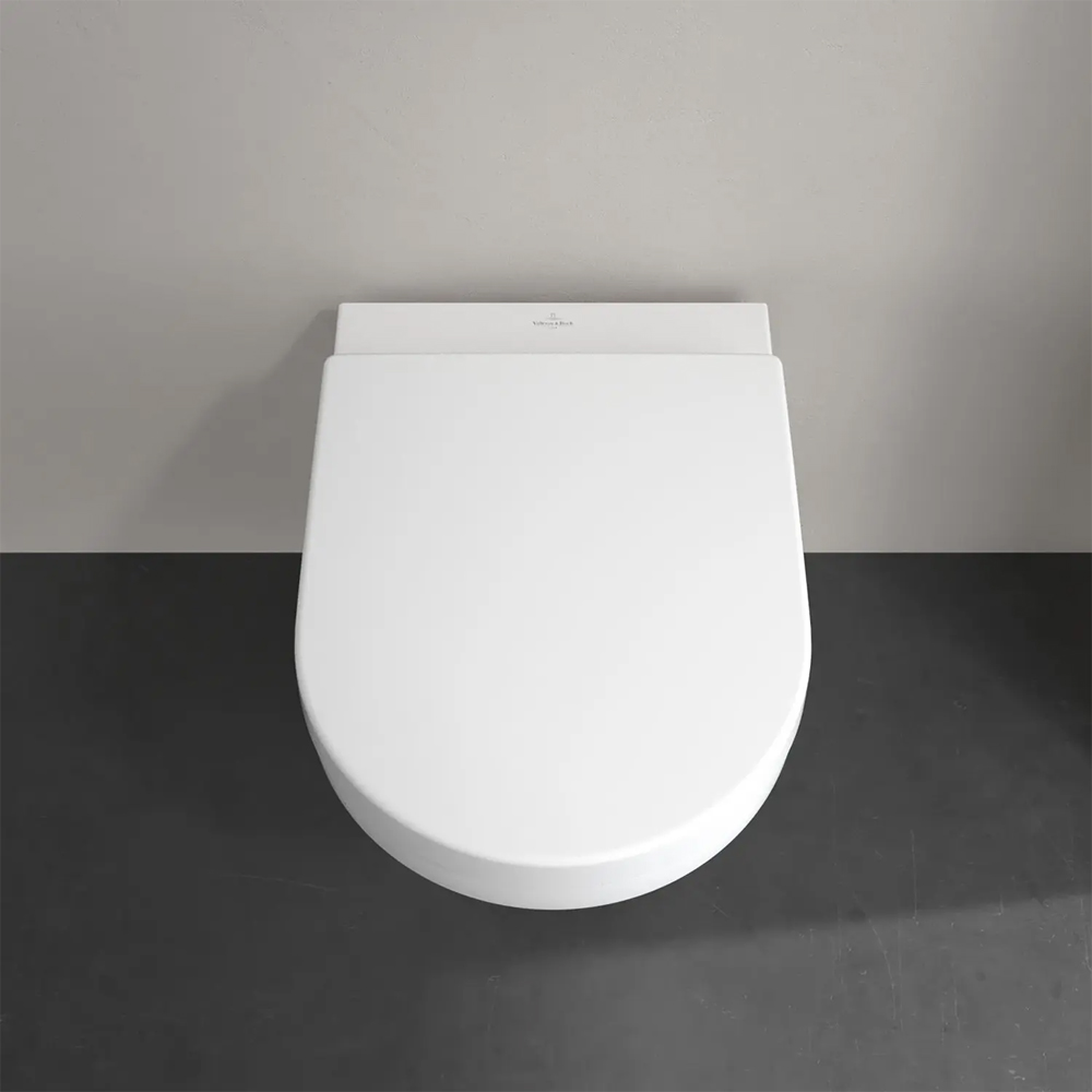 Унитаз подвесной Villeroy&Boch Architectura 5684CL01 с крышкой Soft Close и смывом Twistflush, белый глянец