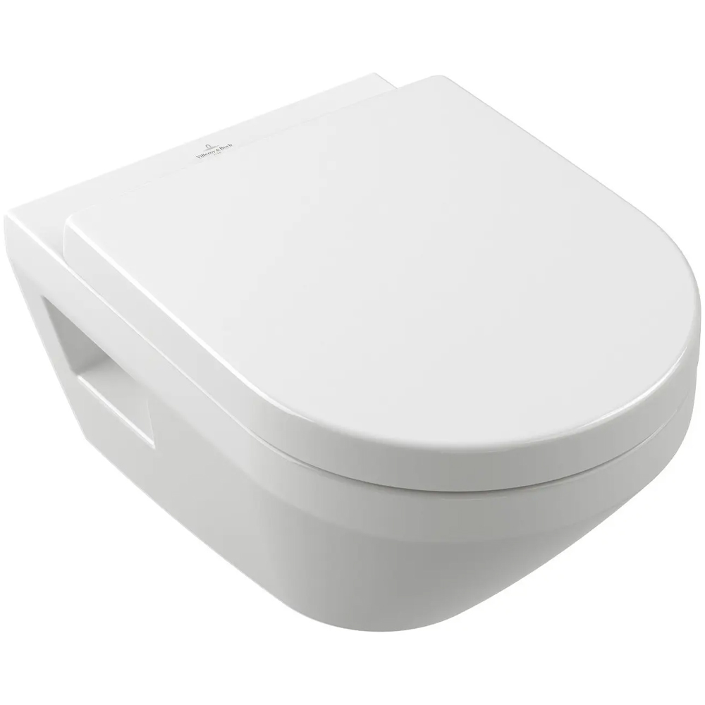 Унитаз подвесной Villeroy&Boch Architectura 5684CL01 с крышкой Soft Close и смывом Twistflush, белый глянец
