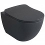 Унитаз подвесной Creavit Free FE322-11AM00E-0000 с сиденьем Soft Close KC0903.01.0400E антрацит мат
