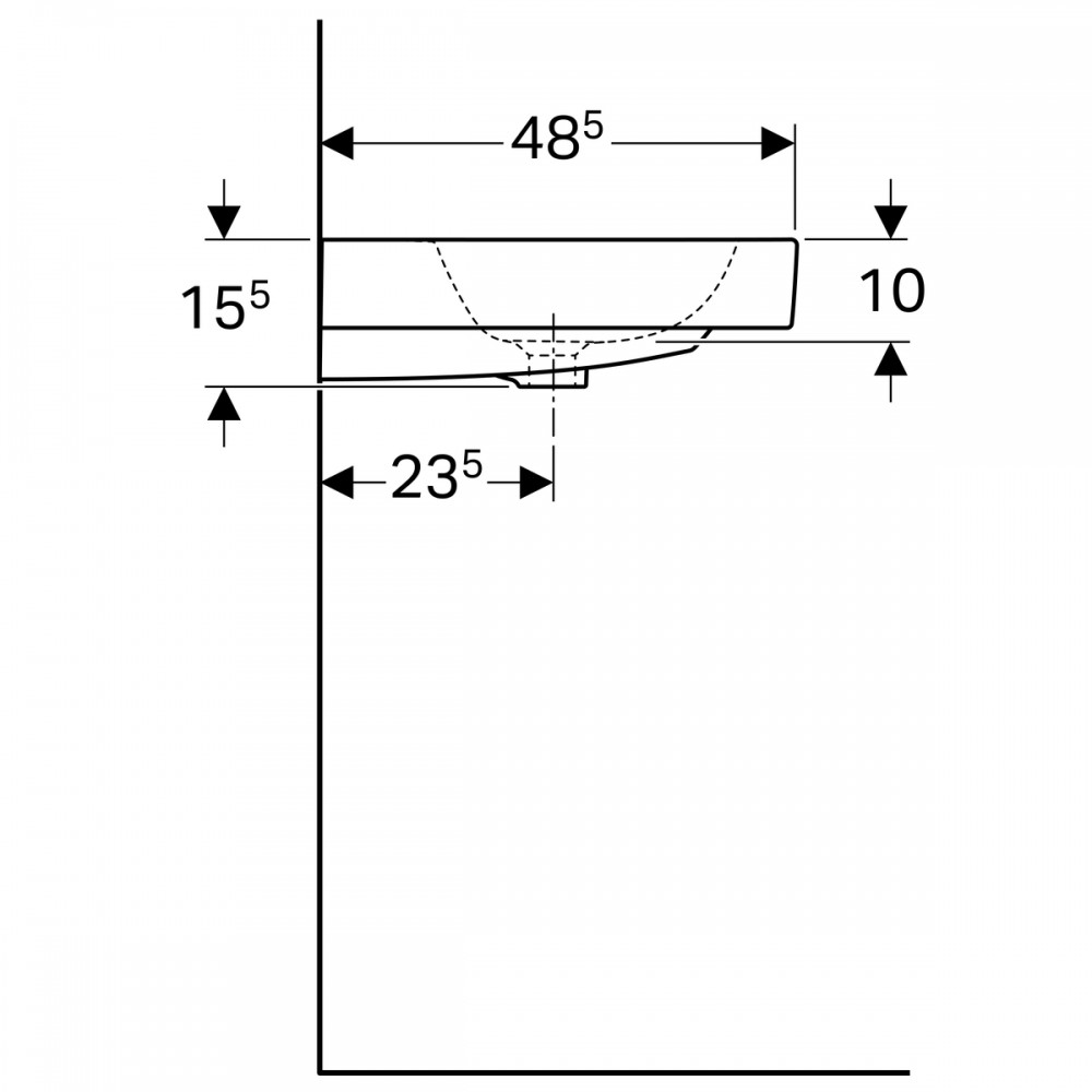Раковина Geberit iCon124075000 75 см