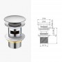 Донный клапан Devit 550548N, матовый никель