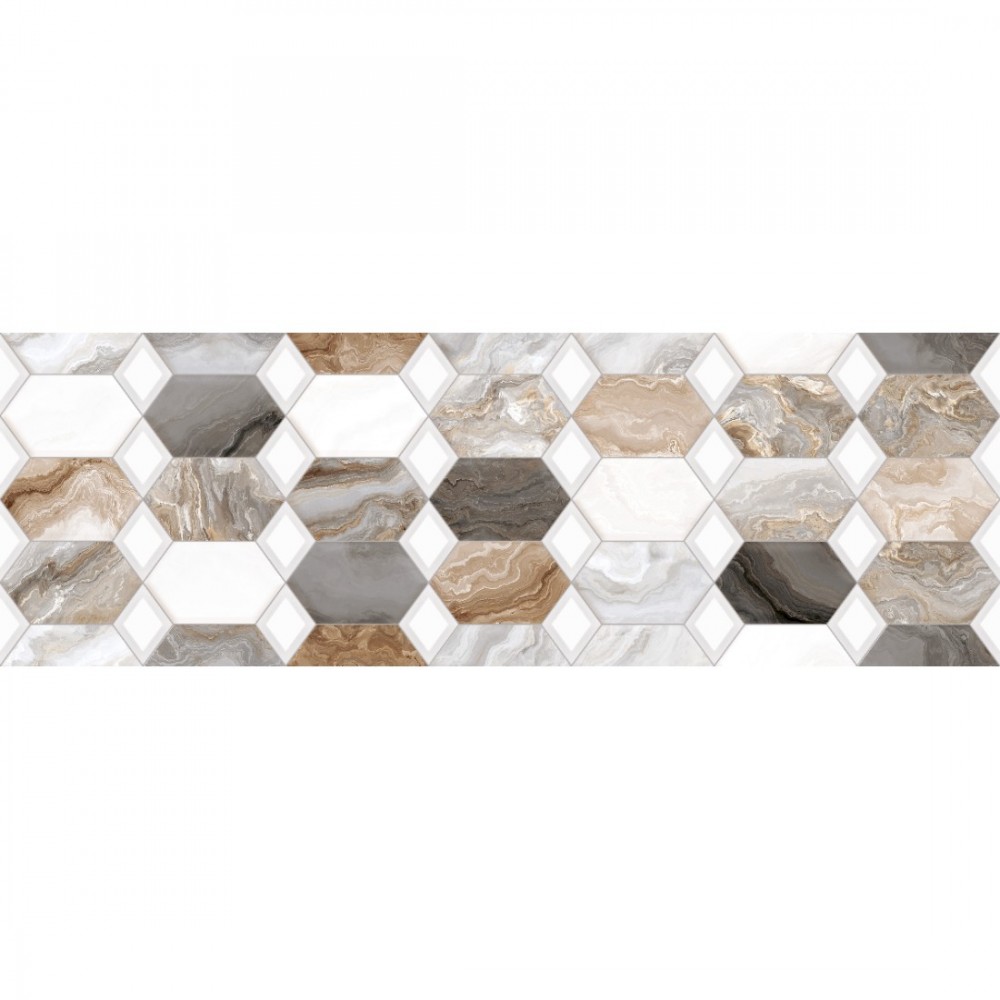 Плитка Ceramica Deseo Arabesque Grey Decor 30х90 см