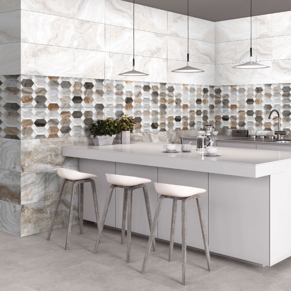 Плитка Ceramica Deseo Arabesque Grey Decor 30х90 см