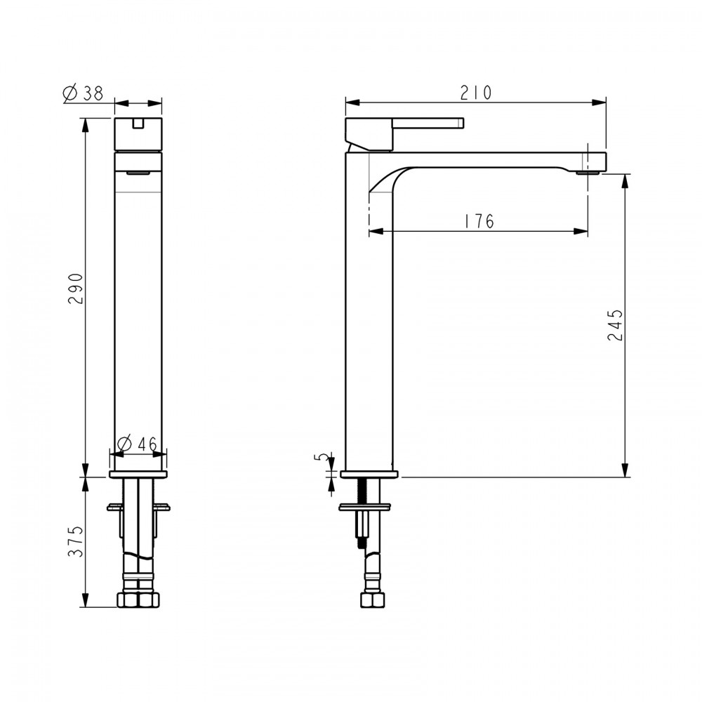 Смеситель для раковины Devit Laguna 84X11110 хром