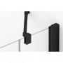 Душевые двери с фиксированной стенкой Ronal Annea BlackLine AN13WD12000607 120х200 см распашные правые, профиль черный матовый, прозрачное стекло
