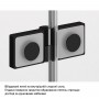 Душевые двери с фиксированной стенкой Ronal Annea BlackLine AN13WD12000607 120х200 см распашные правые, профиль черный матовый, прозрачное стекло