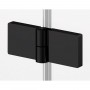 Душевые двери с фиксированной стенкой Ronal Annea BlackLine AN13WD12000607 120х200 см распашные правые, профиль черный матовый, прозрачное стекло