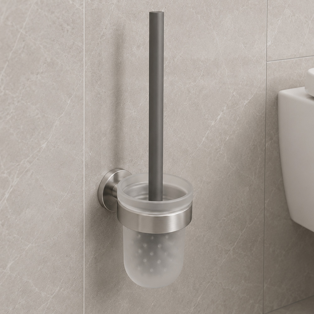 Щетка для унитаза с держателем Devit Flow DFL21010501GM, подвесная, цвет Gun Metal PVD