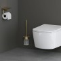 Держатель для туалетной бумаги Kludi Vela R 58971N0 с полкой, золото матовый