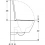 Унитаз подвесной Geberit Smyle Square 500.683.00.2 Rimfree, с сиденьем Soft Close
