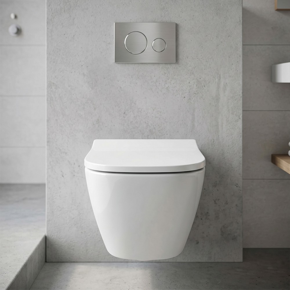 Унитаз подвесной Geberit Smyle Square 500.683.00.2 Rimfree, с сиденьем Soft Close
