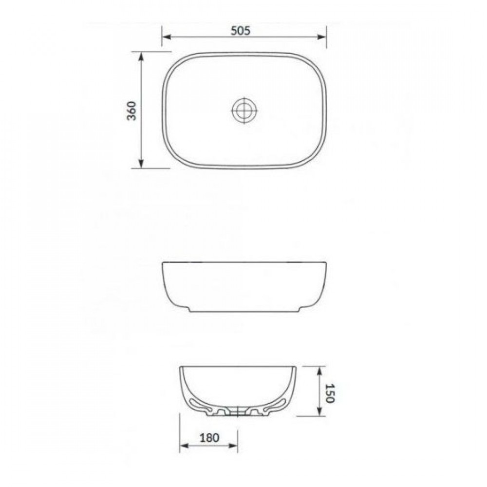 Раковина Cersanit Moduo CCWT1000686401 50,5 см на столешницу
