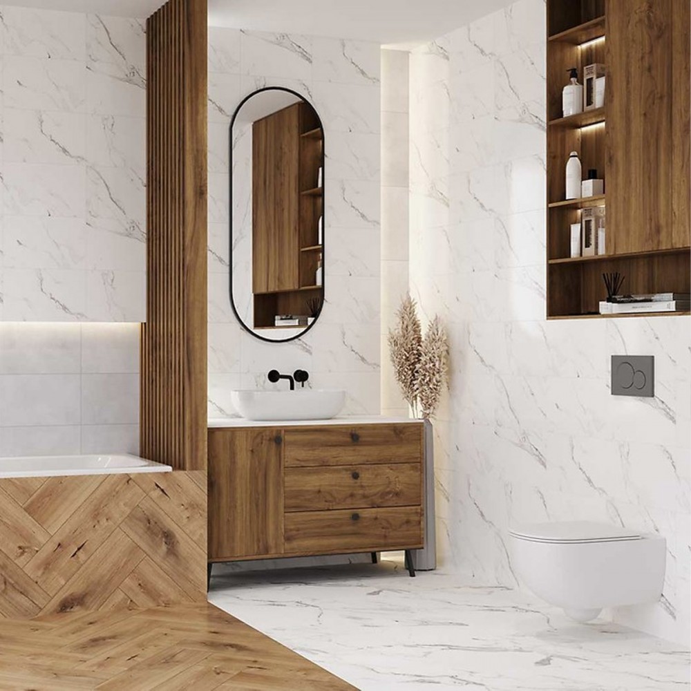 Плитка Cersanit Arctic Stone White Glossy 25x40 см