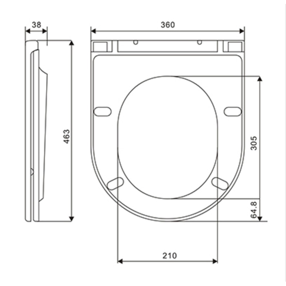 Крышка для унитаза Devit Calma DCA0530111W с механизмом soft-close, белый глянцевый