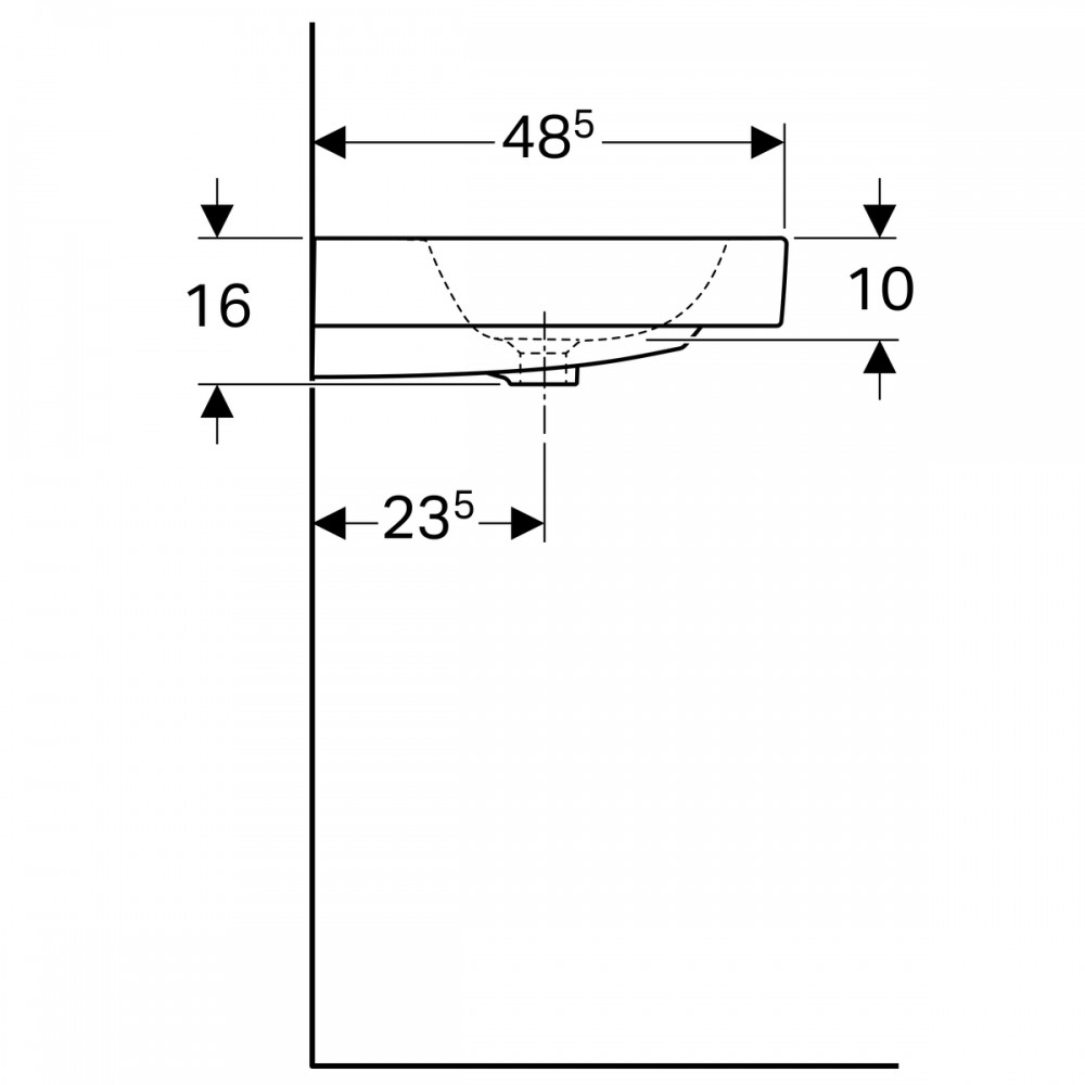 Раковина Geberit iCon 124090000 90 см
