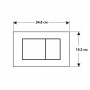 Клавиша смыва Geberit Sigma40 square 115.629.14.1 нержавеющая сталь черный мат