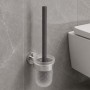 Щетка для унитаза с держателем Devit Flow DFL21010501BN, подвесная, Brushed Nickel PVD