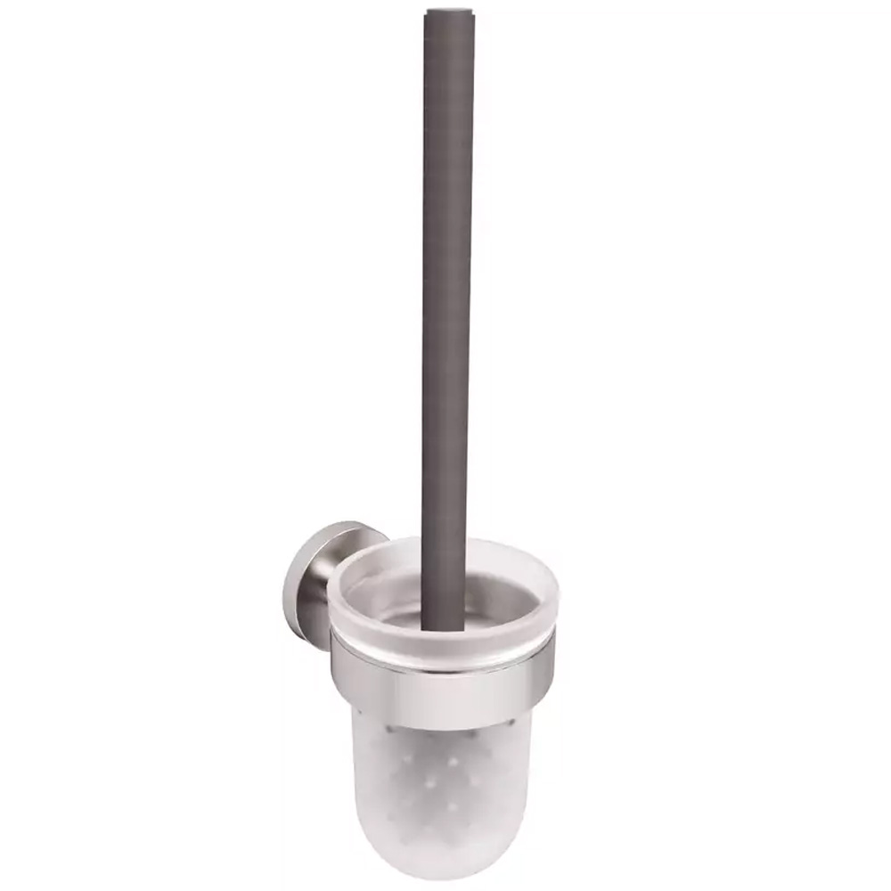 Щетка для унитаза с держателем Devit Flow DFL21010501BN, подвесная, Brushed Nickel PVD