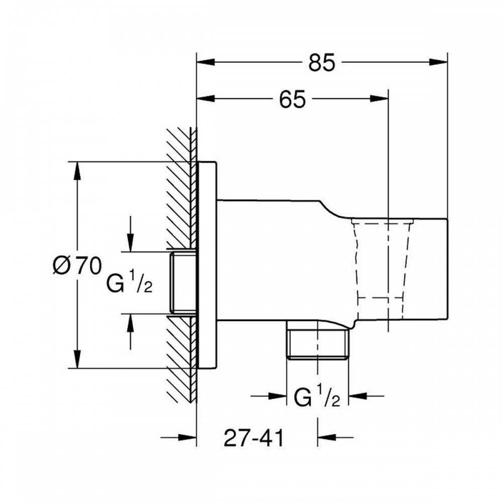 Шланговое подключение Grohe Tempesta 286282431 черный матовый