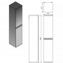 Пенал Devit Frame 753170W 170 см, подвесной, белый глянцевый