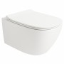 Унитаз подвесной Simas Juniper JU18/F85/JU004 безободковый с сиденьем Soft Close, турбосмив Vertigo flush, белый