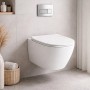 Унитаз подвесной Simas Juniper JU18/F85/JU004 безободковый с сиденьем Soft Close, турбосмив Vertigo flush, белый