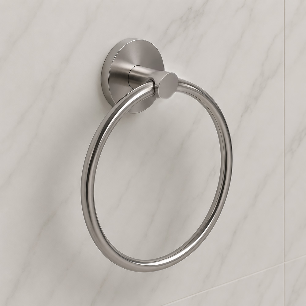 Держатель для полотенец, кольцо Devit Flow DFL21130901BN, Brushed Nickel PVD