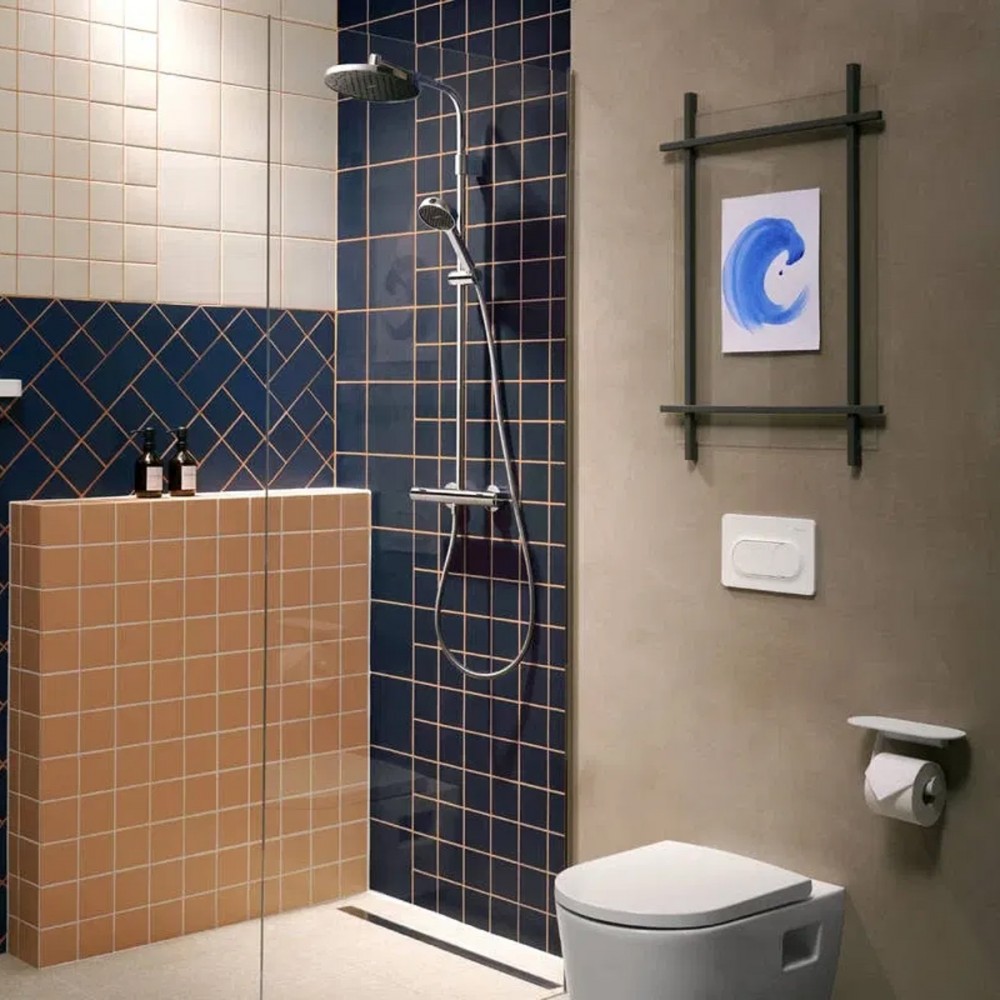 Душевая система Hansgrohe Activera S 240 1jet EcoSmart 28078000 с термостатом Ecostat Fine Varia, хром