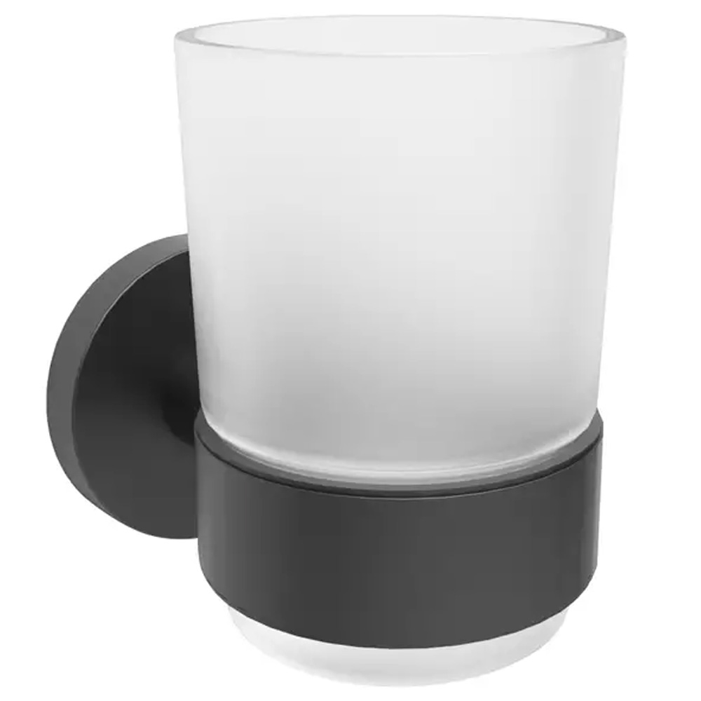Стакан с подставкой Devit Flow DFL21010401MB, цвет — матовый чёрный