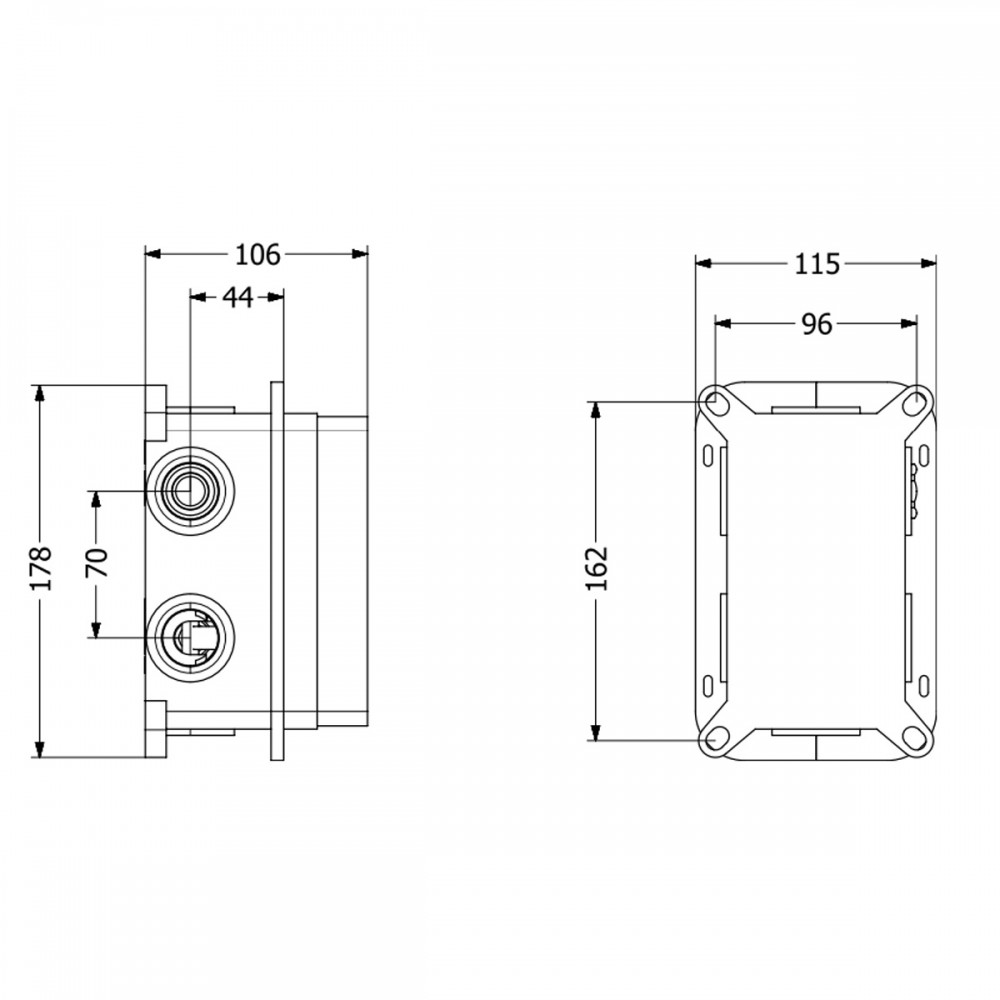 Внутренняя часть термостатического смесителя Villeroy & Boch Vi-Box TVD00065100000