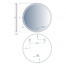 Зеркало Devit AllRound 5501090 круглое с LED подсветкой и тачсенсором 878x878 мм Зеркало Devit AllRound 5501090 круглое с LED подсветкой и тачсенсором 878x878 мм