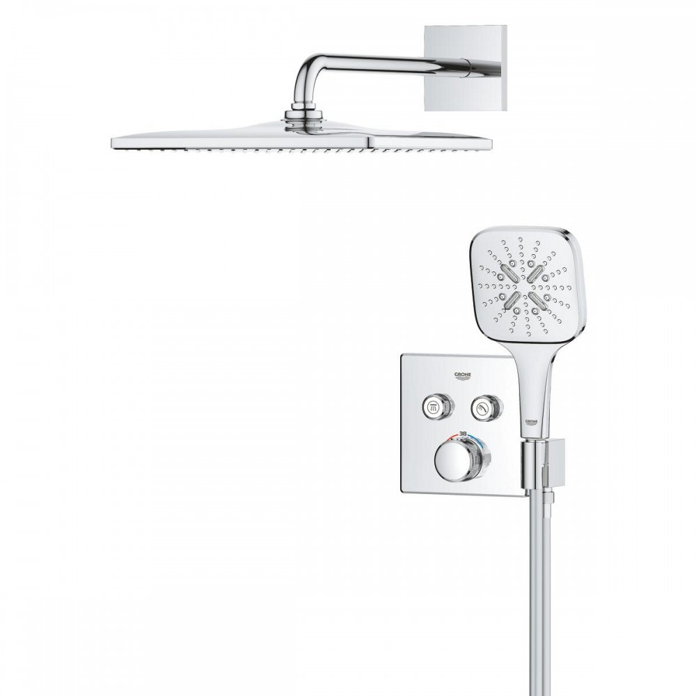 Душевая система скрытого монтажа Grohe Grohtherm SmartControl 34865000 с термостатом, на 2 выхода, хром