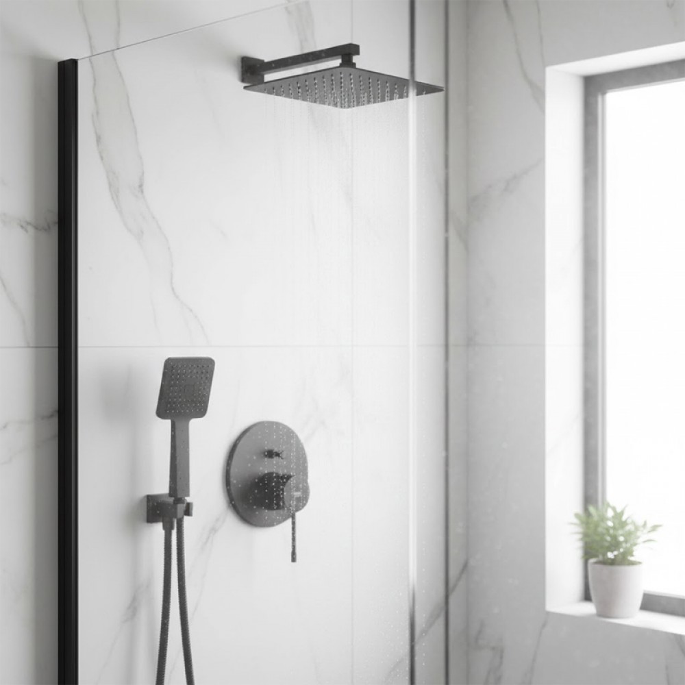 Смеситель скрытого монтажа для душа Grohe Essence 24167KF1 черный (наружная часть)