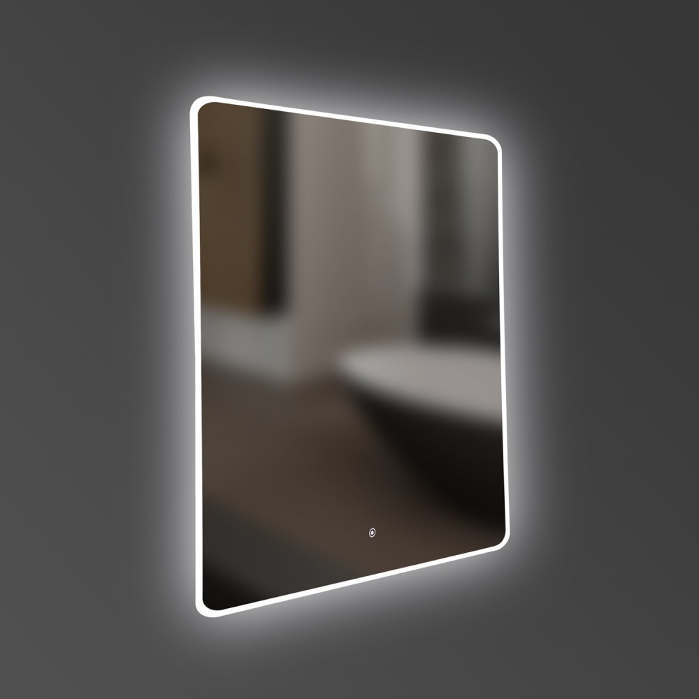 Зеркало Devit Acqua 5255670 500х700 закругленное, с тачсенсером и LED подсветкой