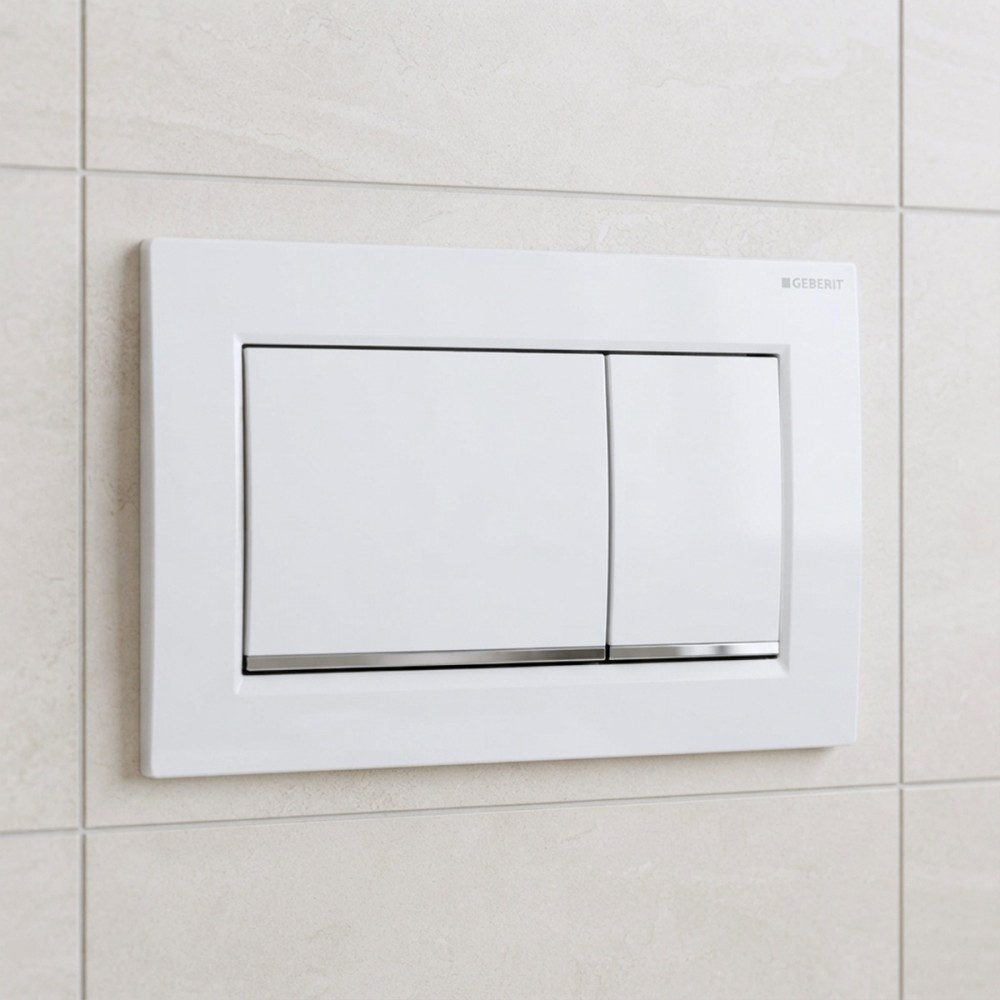 Клавиша смыва Geberit Sigma20 square 115.883.KJ.1 белый/хром глянцевый