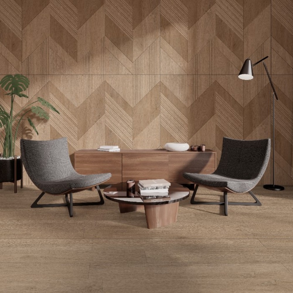 Керамогранит Almera Ceramica (Spain) Couvet Wood Art Deco 75x150 см