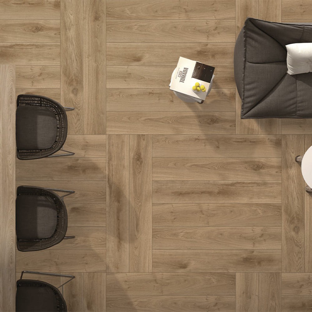 Плитка Ceramica Deseo Latina Brown 20x120 см