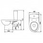 Унитаз-компакт Kolo Status 2395250UA с сиденьем из дюропласта Soft close, Click2Clean
