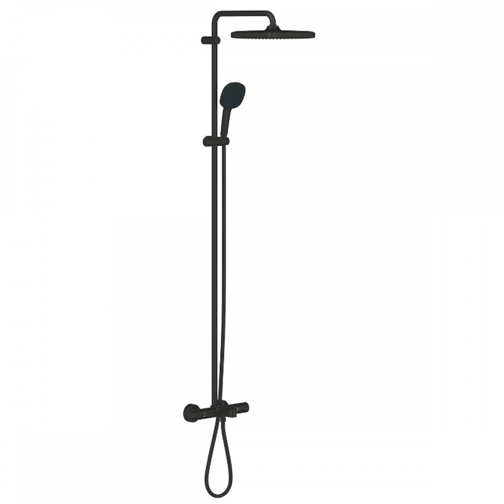 Душевая система Grohe Tempesta Cosmopolitan 266912431 с изливом, черный матовый