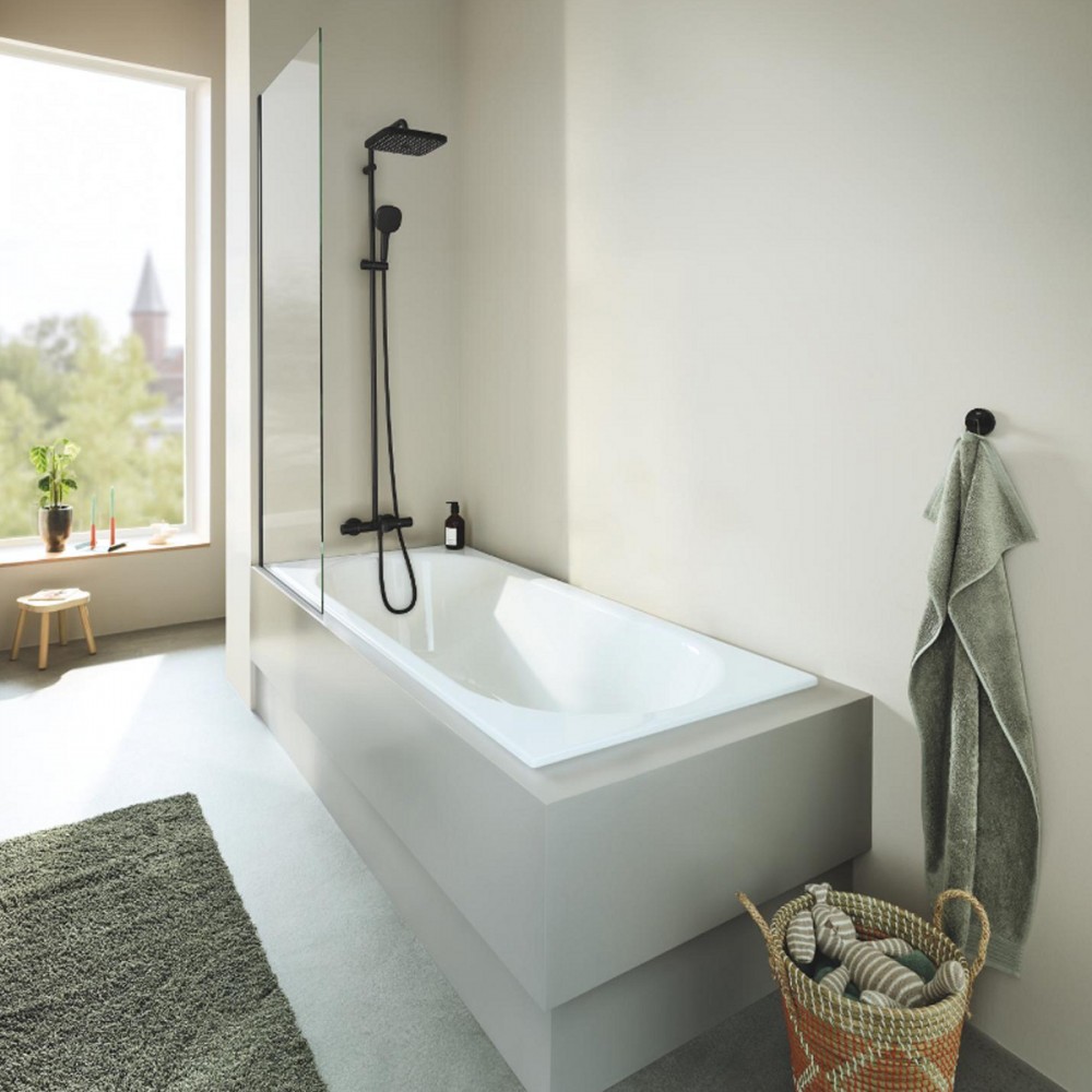 Душевая система Grohe Tempesta Cosmopolitan 266912431 с изливом, черный матовый