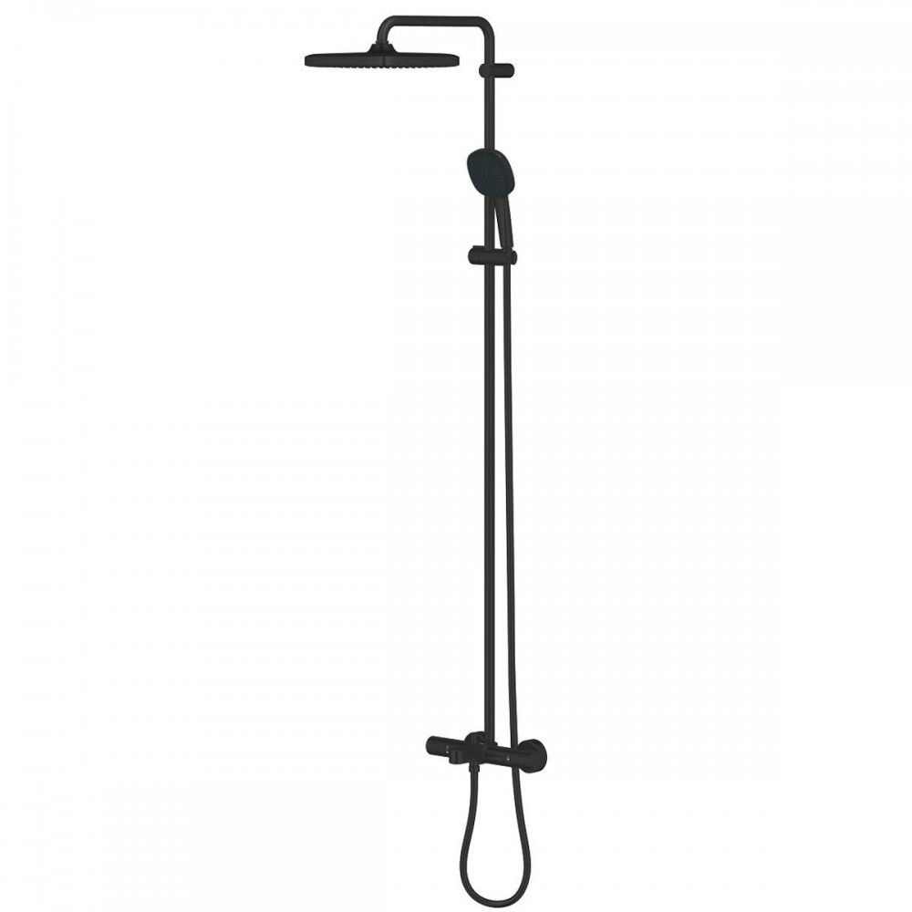 Душевая система Grohe Tempesta Cosmopolitan 266912431 с изливом, черный матовый
