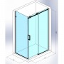 Душевая кабина Devit Art 3.0 SE2340B прямоугольная, раздвижная, 120х80 см, без поддона, стекло прозрачное, профиль черный матовый