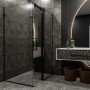 Душевая кабина Devit Art 3.0 SE2340B прямоугольная, раздвижная, 120х80 см, без поддона, стекло прозрачное, профиль черный матовый