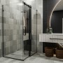 Душевая кабина Devit Art 3.0 SE2340B прямоугольная, раздвижная, 120х80 см, без поддона, стекло прозрачное, профиль черный матовый