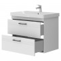 Тумба Devit Urbanis 454080W 80 см с раковиной и черными ручками, белая