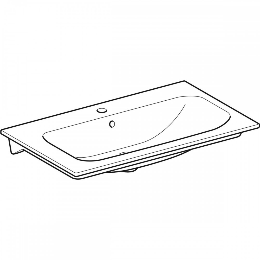 Раковина Geberit Selnova Square 500.995.00.1, 80 см, белый глянец