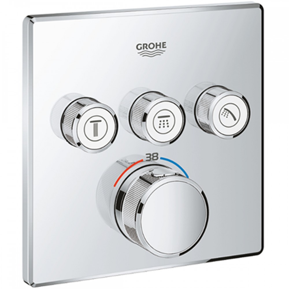 Душевая система скрытого монтажа с термостатом Grohe Grohtherm SmartControl UA26415SC6 на 3 потребителя
